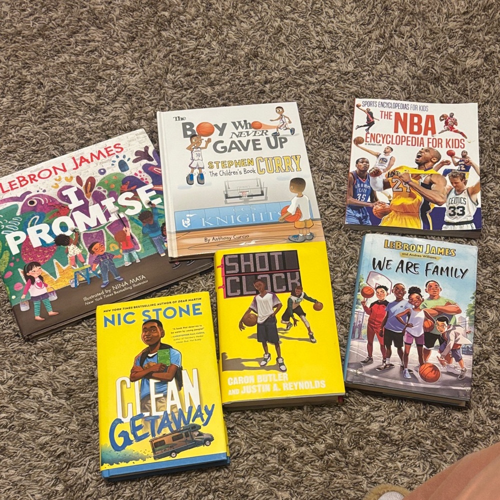 Children's Book collection about basketball 6 books total
